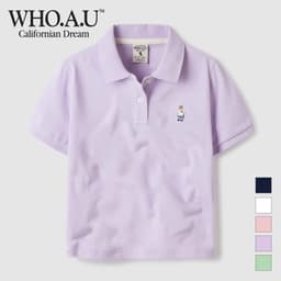 Thumbnail Áo Thun Polo Steve Crop Collar T-Shirt Women Style | WHHAE2421F / WHHAE3721F 4