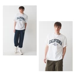 Thumbnail Áo Thun California Letter Short Sleeve T-shirt Unisex Style | WHRAE2324U / WHRAE3724U 3