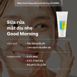 Thumbnail Gel rửa mặt Cosrx Good Morning 150ml/50ml chiết xuất trà xanh độ ph thấp 2