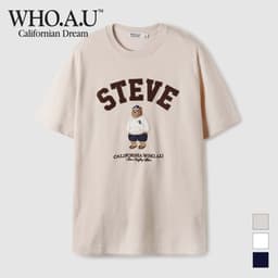 Thumbnail Áo Thun Steve Patch Short Sleeve T-shirt Unisex Style | WHRAE3794U 4