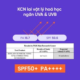Thumbnail [Livestream]  Kem chống nắng BEPLAIN Sunmuse lai Vật Lý & Hoá Học Nâng Tone & Hiệu chỉnh da SPF 50+ PA++++ 50ml 4