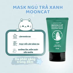 Thumbnail Mask ngủ dưỡng ẩm làm sáng trà xanh MoonCat [AlwaysbePure] 75ml 2