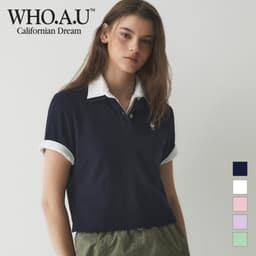 Thumbnail Áo Thun Polo Steve Crop Collar T-Shirt Women Style | WHHAE2421F / WHHAE3721F 1