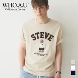 Thumbnail Áo Thun Steve Patch Short Sleeve T-shirt Unisex Style | WHRAE3794U 1