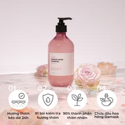 Thumbnail Dầu gội nước hoa hồng Damask 500ml [Dầu hoa hồng Damask 100%, Thành phần tự nhiên 90%, Hương thơm trái cây lâu trôi] 3