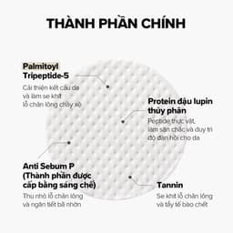 Thumbnail Hộp 60 miếng bông quả sồi / Peptide se khít lỗ chân lông và cải thiện độ đàn hồi của da / Acorn Pore Peptide Pad / Toner Pad 3