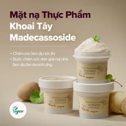 Thumbnail Mặt nạ Thực phẩm Khoai tây 120g / Làm dịu và Làm mát da / Cải thiện tông màu da / Dùng thoải mái khi tắm / Potato Food Mask 1