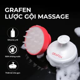 Thumbnail Ngón tay viền (Đỏ / Trắng) [Bàn chải mát xa da đầu, cải thiện lưu thông máu, giảm gàu & ngứa] 3