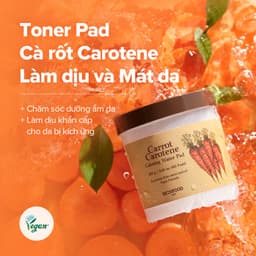 Thumbnail Hộp 60 miếng bông cà rốt / làm dịu mẩn đỏ và mát da / Carrot Carotene Calming Water Pad / Toner Pad 2