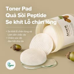 Thumbnail Hộp 60 miếng bông quả sồi / Peptide se khít lỗ chân lông và cải thiện độ đàn hồi của da / Acorn Pore Peptide Pad / Toner Pad 1