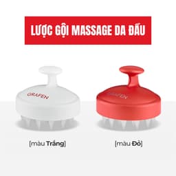 Thumbnail Ngón tay viền (Đỏ / Trắng) [Bàn chải mát xa da đầu, cải thiện lưu thông máu, giảm gàu & ngứa] 2