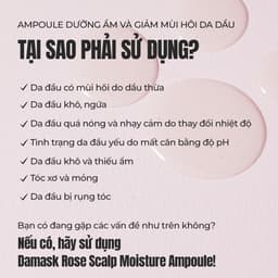 Thumbnail Damask Rose Moisture Ampoule 50ml [Kiểm soát mùi & dưỡng ẩm da đầu, Nước hoa hồng Damask 100.000ppm, 10 loại chiết xuất thảo dược tự nhiên] 3
