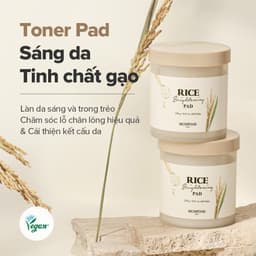 Thumbnail Hộp 60 miếng bông gạo dưỡng trắng/ Nâng tông da/ Giảm Kích Thước Lỗ Chân Lông/ Rice Brightening Toner Pad 1