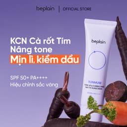 Thumbnail [Combo độc quyền 50ml X2] Kem chống nắng BEPLAIN Sunmuse lai Vật Lý & Hoá Học Nâng Tone & Hiệu chỉnh da Matte Mịn lì SPF 50+ PA++++ 50mL + 50ml 3