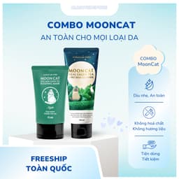 Thumbnail Moon Cat Real Green Tea Pore Deep Cleanser 100ml + Moon Cat Rich Moist Green Tea Sleeping Mask 75ml Pore careSET 1