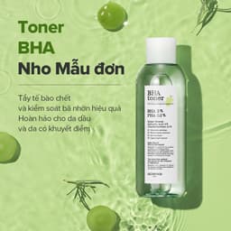 Thumbnail Toner BHA Nho Mẫu đơn 200ml / Tẩy tế bào chết nhẹ nhàng với BHA 2% & PHA 0.1% / pH 4.65 / Kiểm soát bã nhờn / Dành cho da hỗn hợp dầu / Kết cấu không bết dính / Shine Muscat BHA Toner 1