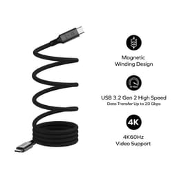 Thumbnail Cáp sạc Nhanh Momax Mag Link USB-C to USB-C 100W USB3.2 Gen 2x2 Magnetic cable 1m 1