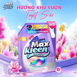 Thumbnail Túi Nước Giặt Xả MaxKleen Giữ Màu Tươi Mới Hương Khu Vườn Tuyệt Sắc 3kg/Túi 3