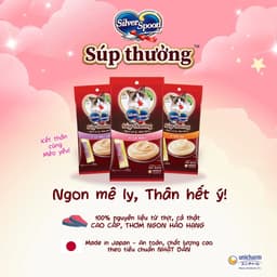 Thumbnail Súp Thưởng Silver Spoon Dạng Thanh Cho Mèo Vị Cá Ngừ/Vị Cá Ngừ Vằn/Vị Thịt Gà (48g/gói) 1