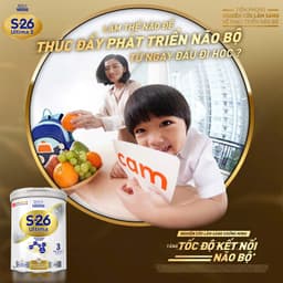 Thumbnail Sữa Bột Nestlé S-26 ULTIMA3(S26)750G tăng tốc độ kết nối nãobộ2,5lầnvớiNUTRILEARN® CONNECT 4