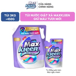 Thumbnail Combo Túi Nước Giặt Xả MaxKleen Giữ Màu Tươi Mới Hương Khu Vườn Tuyệt Sắc 3kg + Túi 450g mùi ngẫu nhiên 1