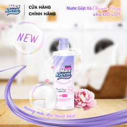 Thumbnail Fullsize Chai nước Giặt Xả MaxKleen chuyên dụng cho đồ lót Hương hoa mẫu đơn thanh khiết 650g 2