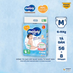 Thumbnail Tã dán Moony cao cấp NB90/S84/M56+8 - Nhập khẩu từ Nhật Bản 2