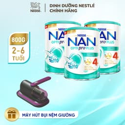 Thumbnail Bộ 3 lon Sữa bột Nestlé NAN OPTIPRO PLUS 4 800g/lon với 5HMO Giúp tiêu hóa tốt 2