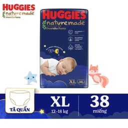Thumbnail Tã quần Huggies Naturemade ban đêm M58/L44/XL38/XXL26 3