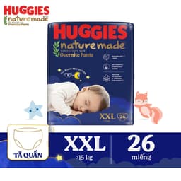 Thumbnail Tã quần Huggies Naturemade ban đêm M58/L44/XL38/XXL26 4