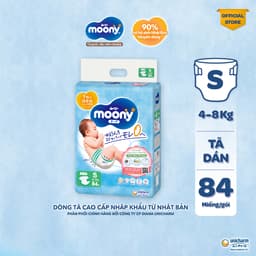 Thumbnail Tã dán Moony cao cấp NB90/S84/M56+8 - Nhập khẩu từ Nhật Bản 1