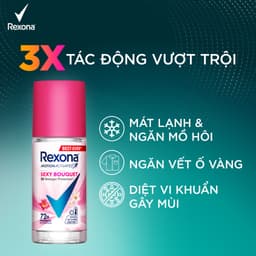 Thumbnail Xịt/lăn khử mùi Rexona 72H khô thoáng dành cho nữ 135/45ml 4