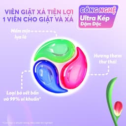 Thumbnail Túi Viên Giặt Xả MaxKleen Hương Nước Hoa Huyền Diệu/ Hương Ngày Thư Thái (Túi 34+4 Viên) 3
