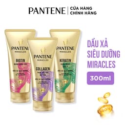 Thumbnail Dầu Xả Siêu Dưỡng PANTENE Miracles Ngăn Rụng Tóc Biotin/ Phục Hồi Hư Tổn Collagen/ Suôn Mượt Óng Ả Keratin - Tuýp 300ML 3