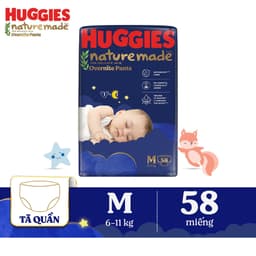 Thumbnail Tã quần Huggies Naturemade ban đêm M58/L44/XL38/XXL26 1