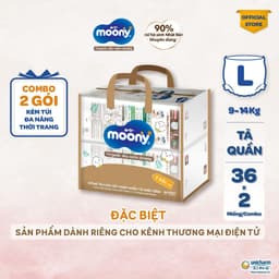 Thumbnail Combo 2 Tã quần Moony Natural M46/L36/XL32 1