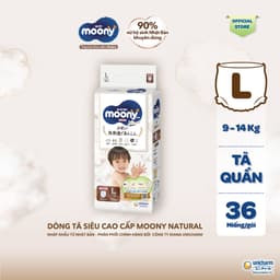 Thumbnail Tã dán Moony Natural/ Moony Dịu Nhẹ siêu cao cấp NB62+4/S58+2/M46/L38 1