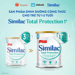 Thumbnail Sản phẩm dinhdưỡng côngthức chotrẻ từ1-2tuổi:Similac®Total Protection 1+850g(Phùhợpchotrẻ sinh mổ có nguycơ miễndịchkém) 1