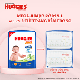 Thumbnail Tã quần Huggies Skincare Mega Jumbo M102+4/L100+4/XL84+4/XXL76+4 3