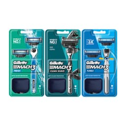 Thumbnail Dao Cạo Râu GILLETTE Mach3 Clean Shave /Mach 3+/ Mach3 Turbo - Hộp 1 Cán 2 Lưỡi/1 Lưỡi 1
