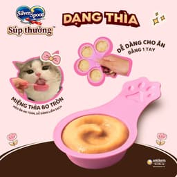 Thumbnail Súp Thưởng Silver Spoon Dạng Thìa Cho Mèo Vị Cá Ngừ/Vị Cá Ngừ Vằn/Vị Thịt Gà/Hải Sản (100g/gói) 2