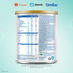 Thumbnail Sản phẩm dinhdưỡng côngthức chotrẻ từ0-12tháng:Similac®Total Protection 0+380g(Phùhợpchotrẻ sinhmổ cónguycơ miễndịchkém) 2