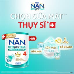 Thumbnail Bộ 2 lon Sữa bột Nestlé NAN OPTIPRO PLUS 4 800g/lon với 5HMO Giúp tiêu hóa tốt 4