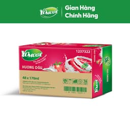 Thumbnail Thùng 48 Hộp Sữa Chua Lên Men Tự Nhiên Yomost Vị Dâu (170ml/Hộp) 1