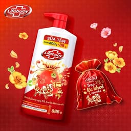 Thumbnail Sữa Tắm Lifebuoy Sạch Khuẩn Bảo Vệ Khỏi 99.9% Vi Khuẩn, Hỗ Trợ Cùng Đề Kháng Da Tự Nhiên 800G/ Phiên bản Tết 888g 3