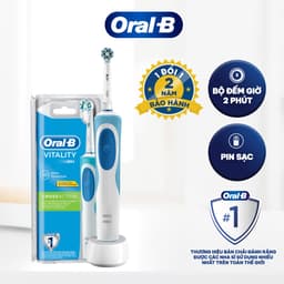 Thumbnail Bàn Chải Điện ORAL-B Loại Bỏ Thêm Đến 100% Mảng Bám Vitality CrossAction - Hộp 1 Cái 1