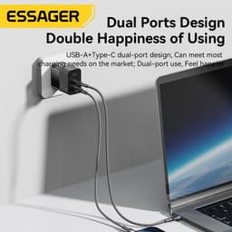 Thumbnail Củ sạc nhanh ESSAGER nhiều cổng USB C 33W thích hợp cho iP 14 13 12 11 Pro Max XS 8 Plus iPd Pro Air Mini 3