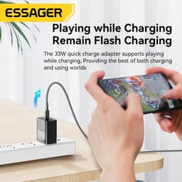 Thumbnail Củ sạc nhanh ESSAGER nhiều cổng USB C 33W thích hợp cho iP 14 13 12 11 Pro Max XS 8 Plus iPd Pro Air Mini 2