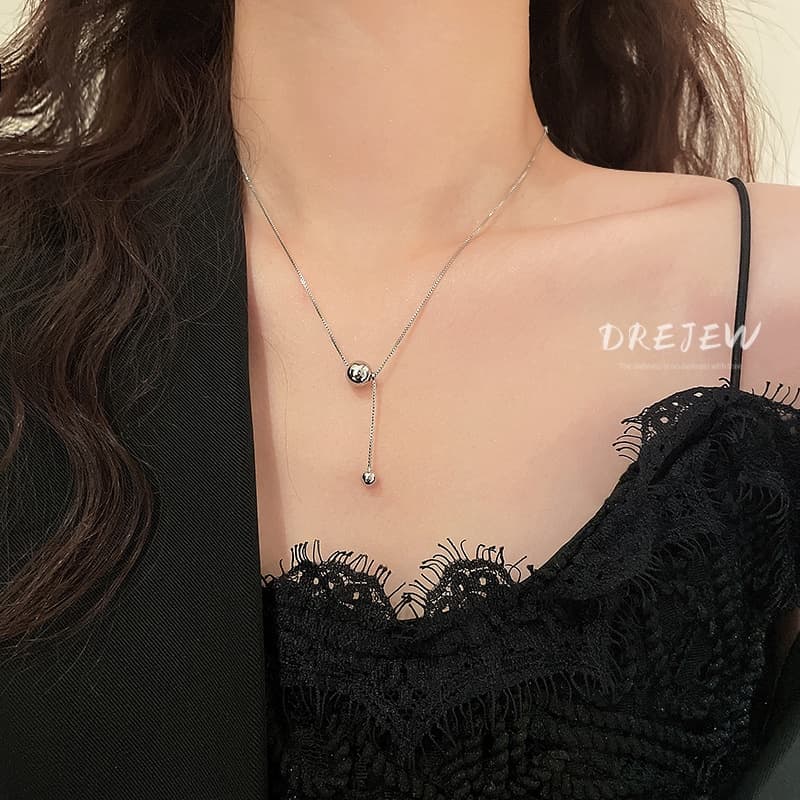 Ảnh DREJEW Vòng Cổ Chuỗi Hạt Tròn Thời Trang Hàn Quốc Đơn Giản Dễ Phối Đồ Dành Cho Nữ 1