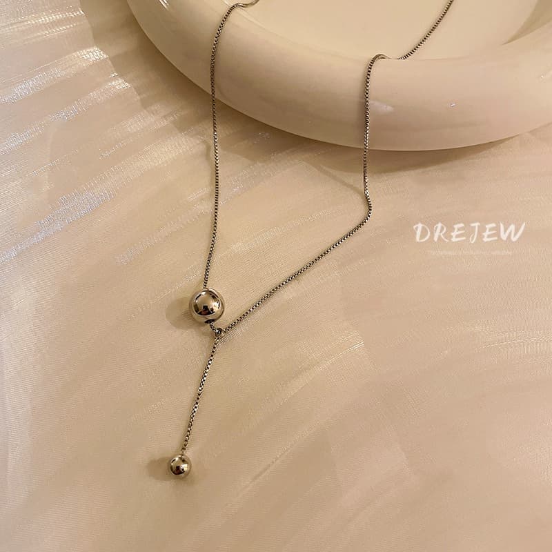 Ảnh DREJEW Vòng Cổ Chuỗi Hạt Tròn Thời Trang Hàn Quốc Đơn Giản Dễ Phối Đồ Dành Cho Nữ 2